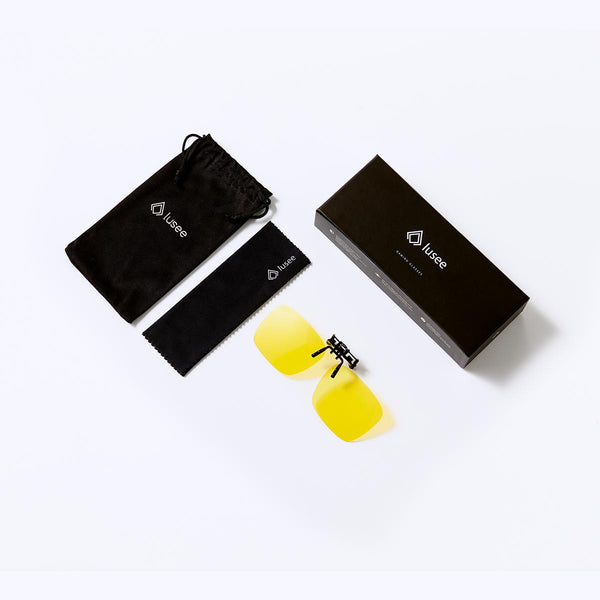 Lunettes verres jaunes LUSEE Clip Préservez vos yeux –